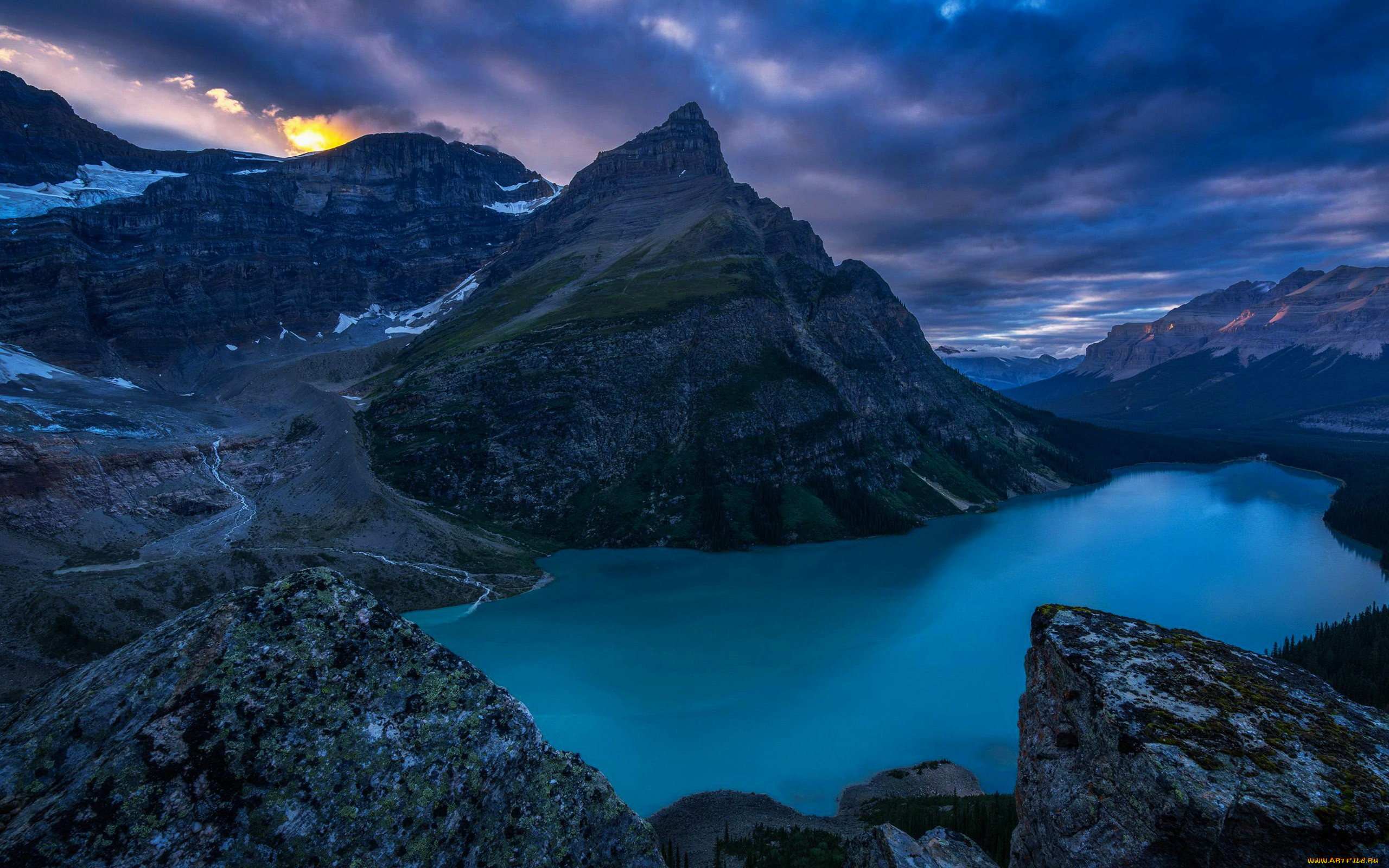 chephren lake, banff national park, alberta, , , , chephren, lake, banff, national, park